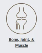 icon depicting bone joint and muscle