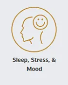 icon depicting sleep stress and mood